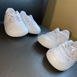 Nike Force 1 Baby Bootie ONE PAIR IS A SIZE 2C AND THE OTHER IS A SIZE 3C